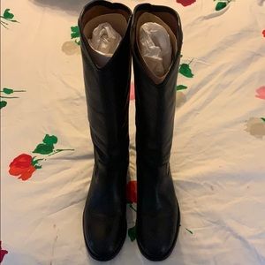 Melissa Button 2 Frye Boots-Black Extended